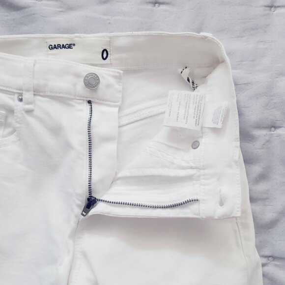 GARAGE White Retro High Rise Skinny Fringe Jeans - Picture 9 of 16